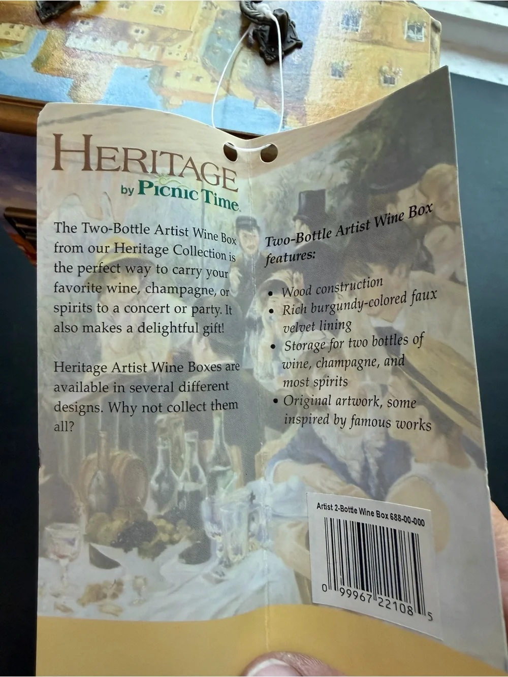 Heritage by Picnic Time Two-Bottle Artist Wine Box